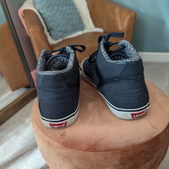 Men's navy canvas Levi's boots - Picture 3 of 7